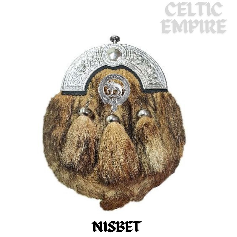 Nisbet Scottish Family Clan Crest Badge Dress Fur Sporran