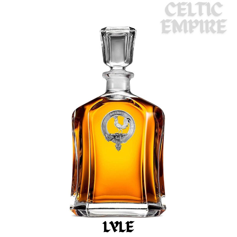 Lyle Family Clan Crest Badge Whiskey Decanter