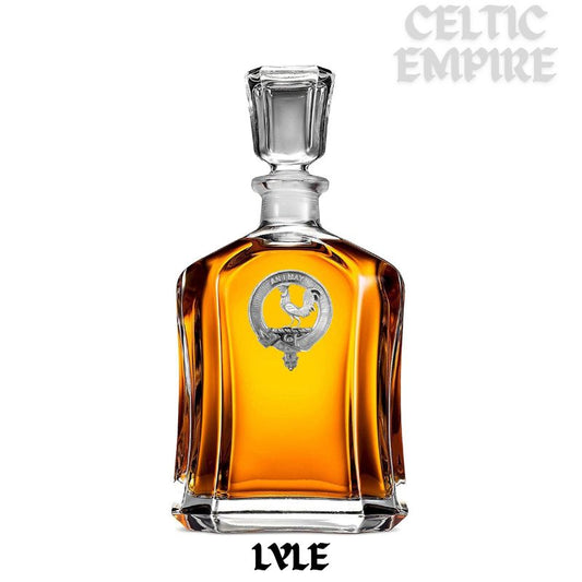 Lyle Family Clan Crest Badge Whiskey Decanter
