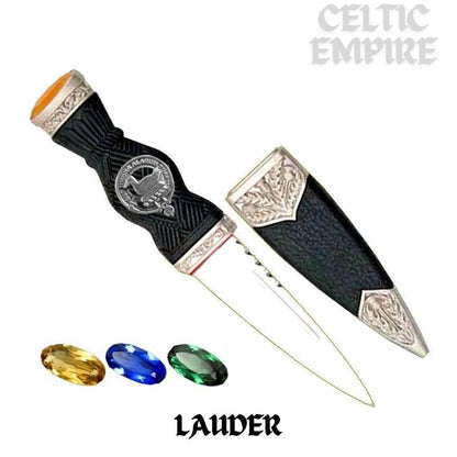 Lauder Family Clan Crest Sgian Dubh, Scottish Knife