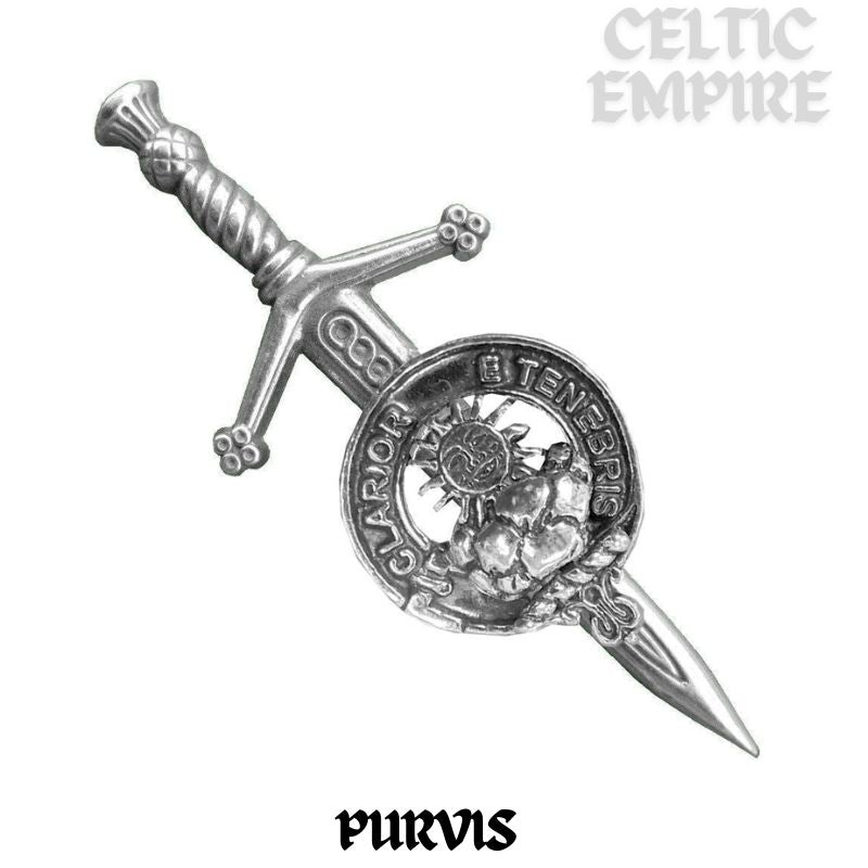 Purves Scottish Small Family Clan Kilt Pin