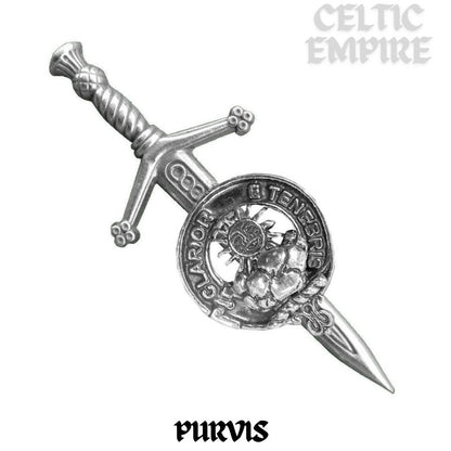 Purves Scottish Small Family Clan Kilt Pin