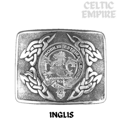 Inglis Family Clan Crest Interlace Kilt Belt Buckle