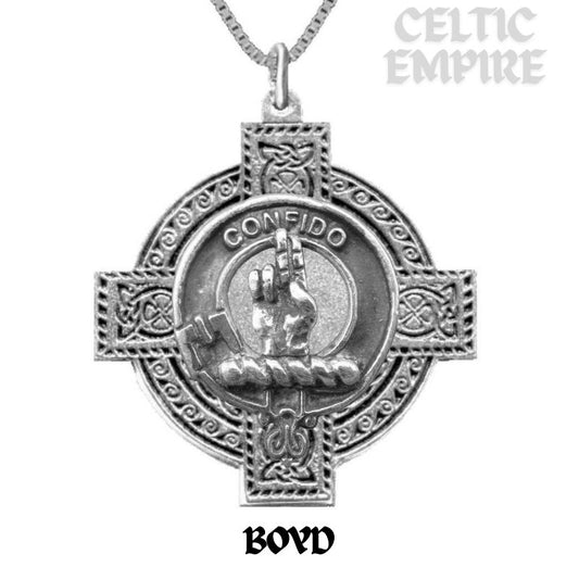 Boyd Family Clan Crest Celtic Cross Pendant Scottish