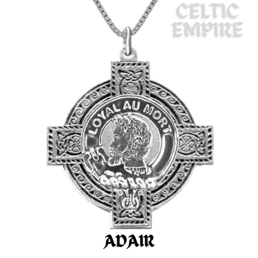 Adair Family Clan Crest Celtic Cross Pendant Scottish