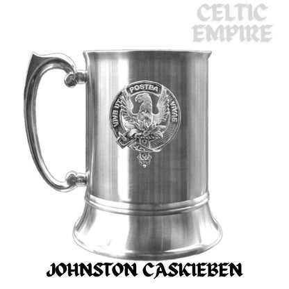 Johnston (Caskieben) Scottish Family Clan Crest Badge Tankard