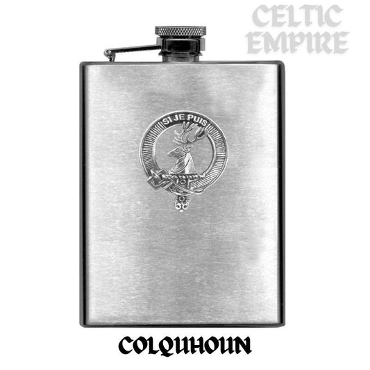Colquhoun Family Clan Crest Scottish Badge Flask 8oz