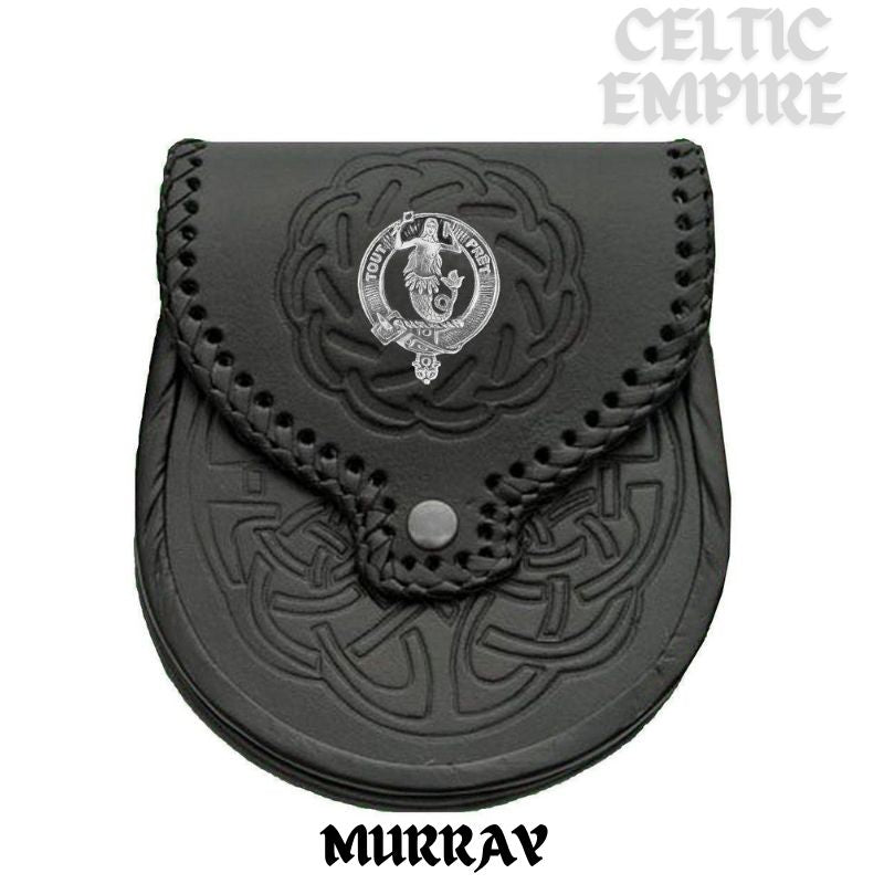 Murray (Mermaid) Scottish Family Clan Badge Sporran, Leather