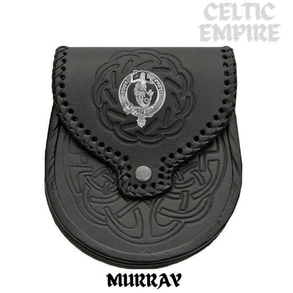 Murray (Mermaid) Scottish Family Clan Badge Sporran, Leather