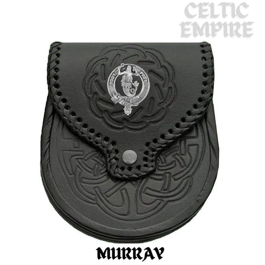Murray (Mermaid) Scottish Family Clan Badge Sporran, Leather