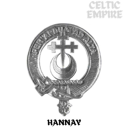 Hannay Family Clan Crest Badge Whiskey Decanter