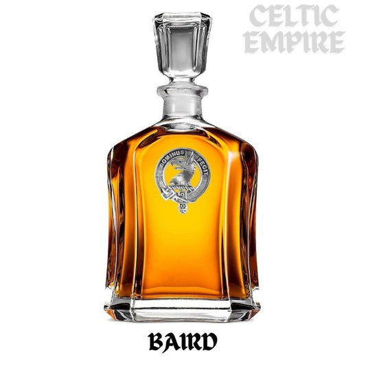 Baird Family Clan Crest Badge Whiskey Decanter