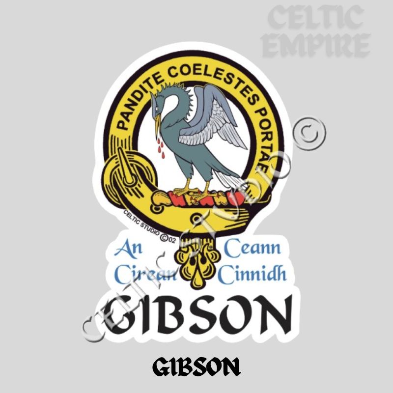 Gibson Family Clan Crest Decal | Custom Scottish Heritage Car & Laptop Stickers