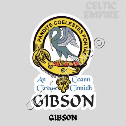 Gibson Family Clan Crest Decal | Custom Scottish Heritage Car & Laptop Stickers