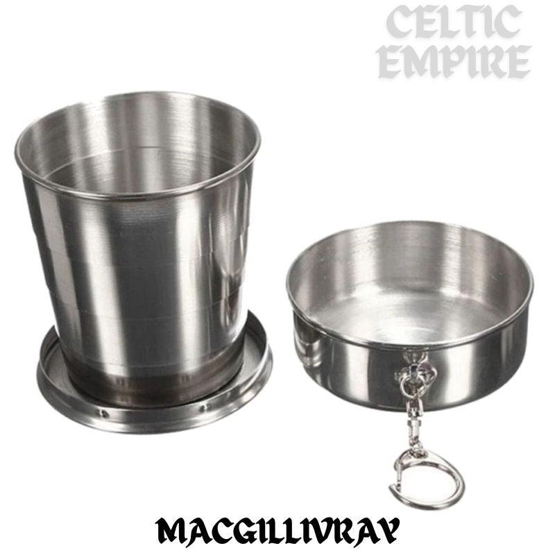 MacGillivray Scottish Family Clan Crest Folding Cup Key Chain