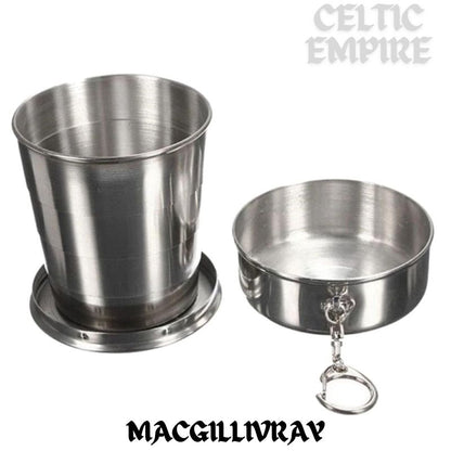 MacGillivray Scottish Family Clan Crest Folding Cup Key Chain