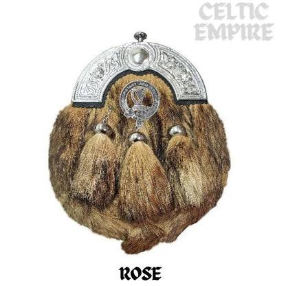 Rose Scottish Family Clan Crest Badge Dress Fur Sporran