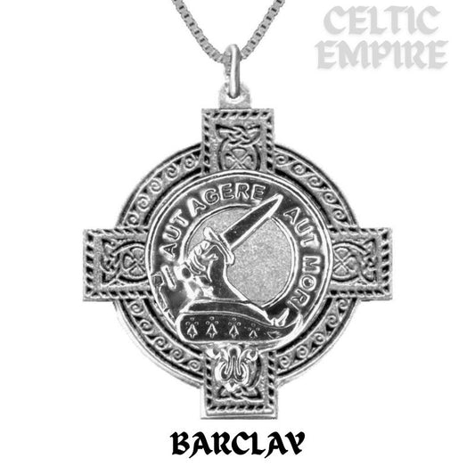 Barclay Family Clan Crest Celtic Cross Pendant Scottish