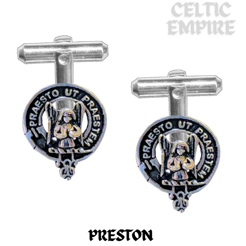 Preston Scottish Family Clan Crest Cufflinks
