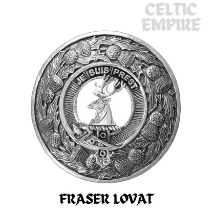 Fraser Lovat Family Clan Badge Scottish Plaid Brooch