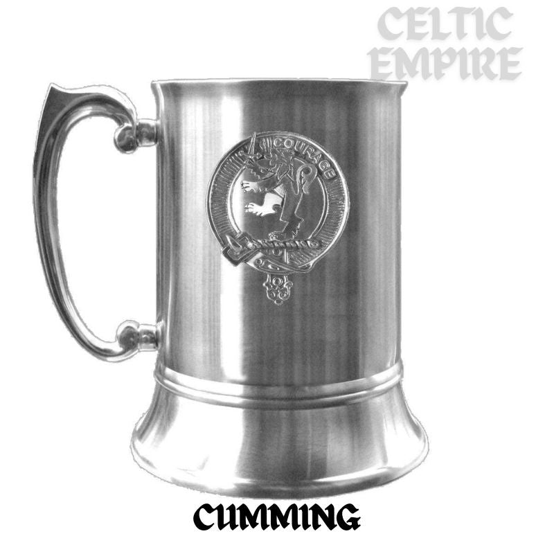 Cumming Scottish Family Clan Crest Badge Tankard