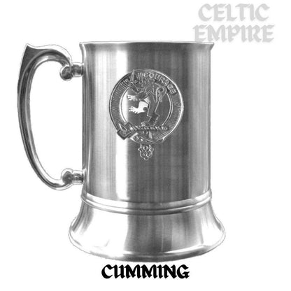 Cumming Scottish Family Clan Crest Badge Tankard