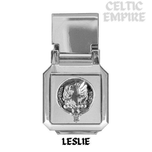 Leslie Scottish Family Clan Crest Money Clip