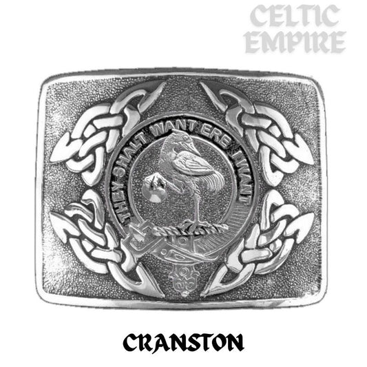 Cranston Family Clan Crest Interlace Kilt Belt Buckle
