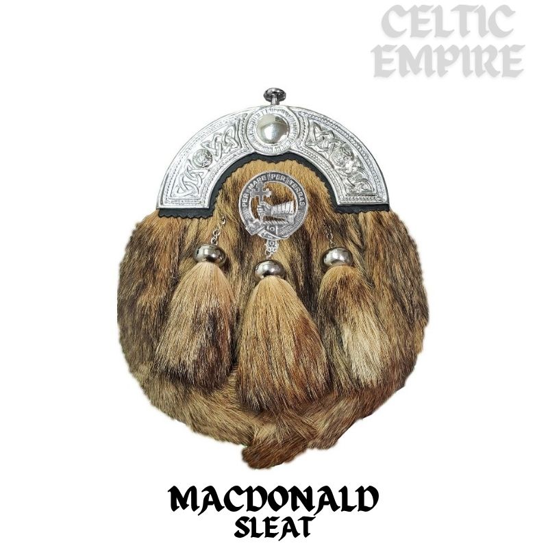 MacDonald (Sleat) Scottish Family Clan Crest Badge Dress Fur Sporran