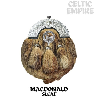 MacDonald (Sleat) Scottish Family Clan Crest Badge Dress Fur Sporran