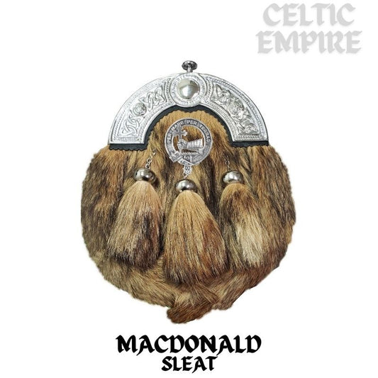 MacDonald (Sleat) Scottish Family Clan Crest Badge Dress Fur Sporran