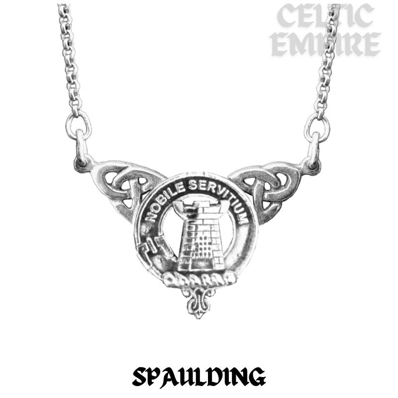 Spaulding Family Clan Crest Double Drop Pendant