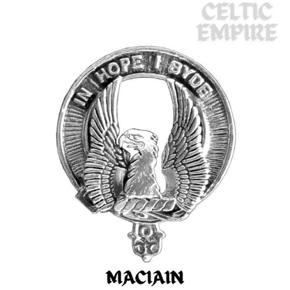 MacIain Family Clan Badge Scottish Plaid Brooch