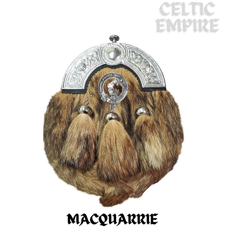 MacQuarrie Scottish Family Clan Crest Badge Dress Fur Sporran