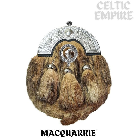 MacQuarrie Scottish Family Clan Crest Badge Dress Fur Sporran
