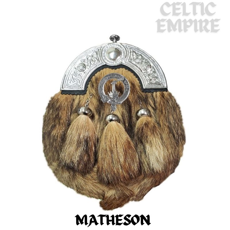 Matheson Scottish Family Clan Crest Badge Dress Fur Sporran