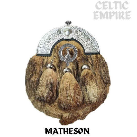 Matheson Scottish Family Clan Crest Badge Dress Fur Sporran