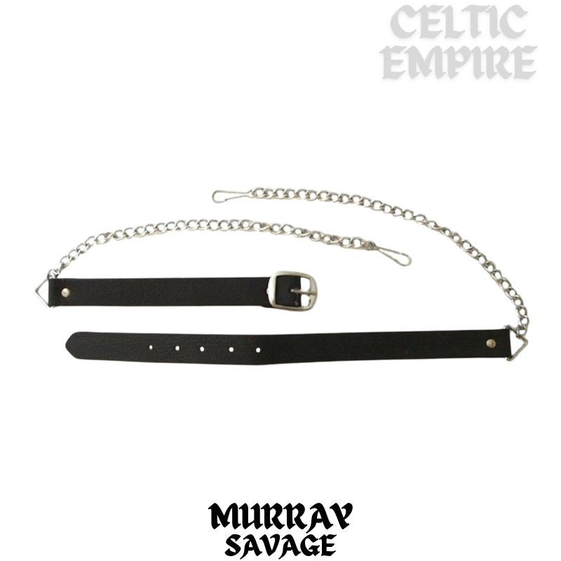 Murray (Savage) Scottish Family Clan Badge Sporran, Leather