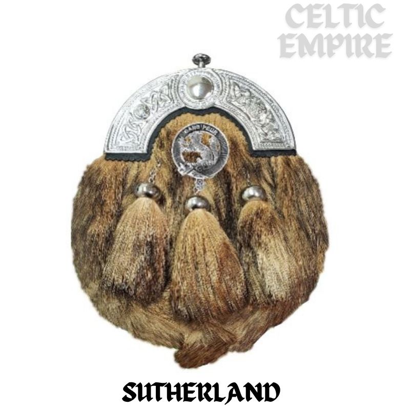 Sutherland Scottish Family Clan Crest Badge Dress Fur Sporran