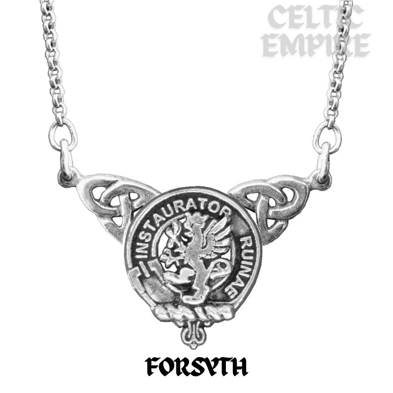 Forsyth Family Clan Crest Double Drop Pendant