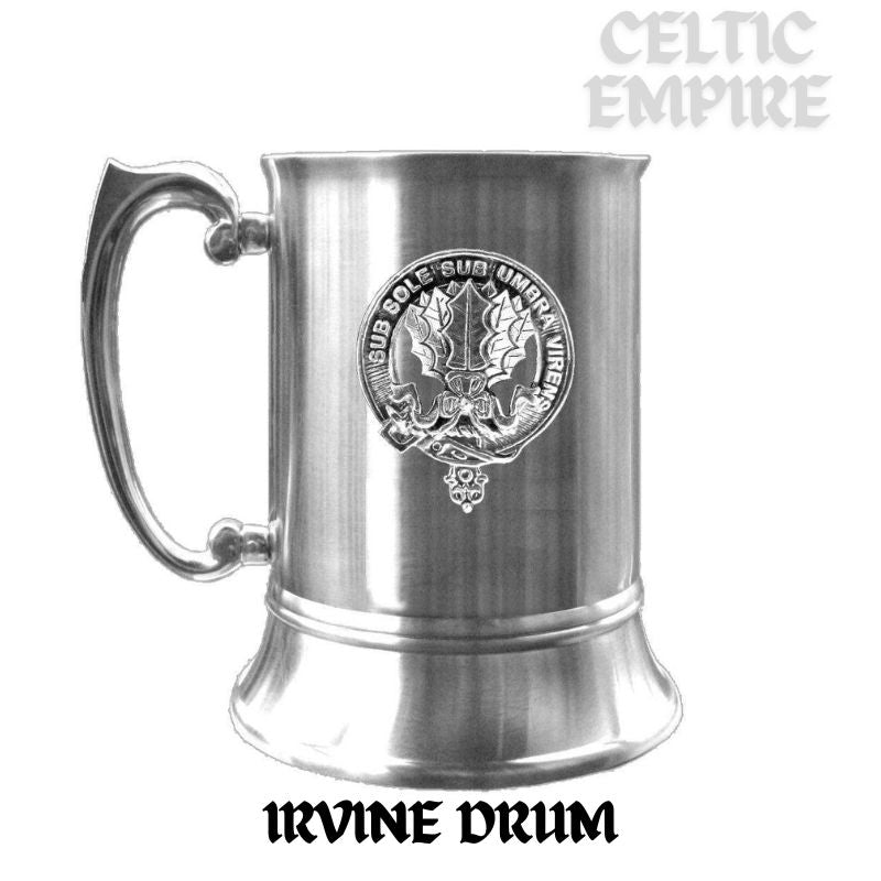 Irvine (Drum) Scottish Family Clan Crest Badge Tankard