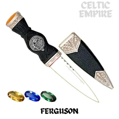 Ferguson Family Clan Crest Sgian Dubh, Scottish Knife