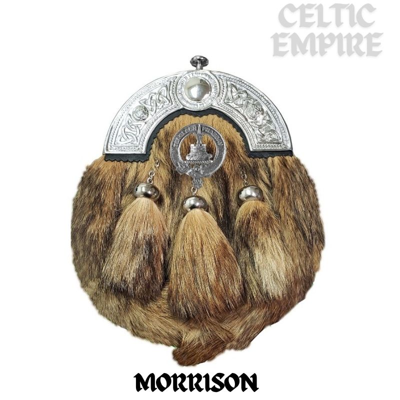 Morrison Scottish Family Clan Crest Badge Dress Fur Sporran