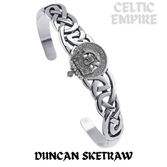 Duncan Sketraw Family Clan Crest Celtic Cuff Bracelet