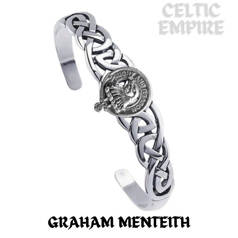 Graham (Menteith) Family Clan Crest Celtic Cuff Bracelet