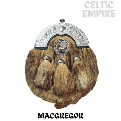 MacGregor Scottish Family Clan Crest Badge Dress Fur Sporran