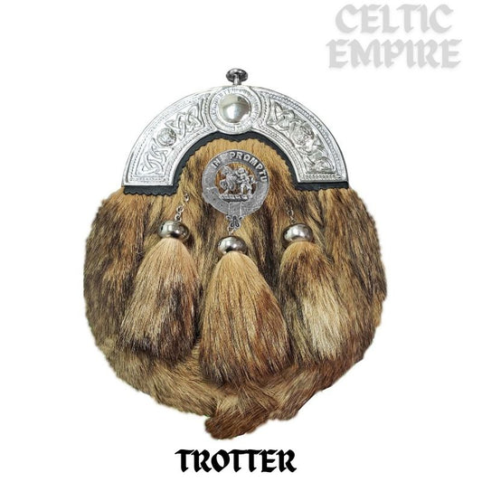 Trotter Scottish Family Clan Crest Badge Dress Fur Sporran