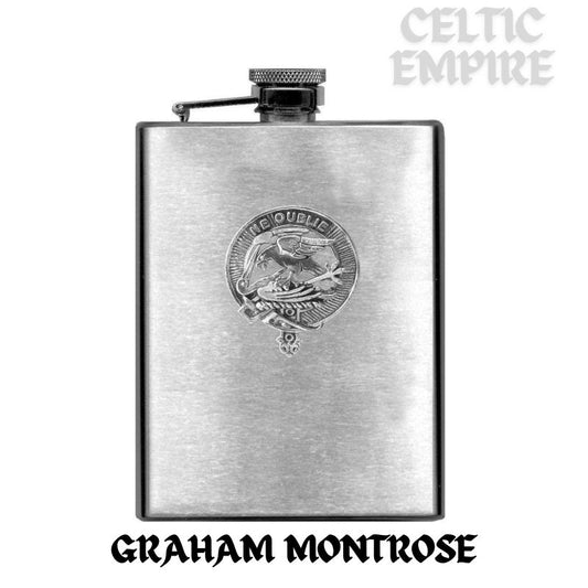 Graham (Montrose) 8oz Family Clan Crest Scottish Badge Flask
