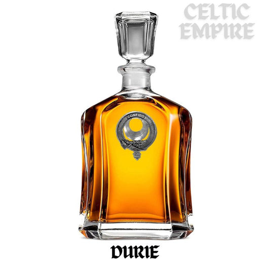 Durie Family Clan Crest Badge Whiskey Decanter