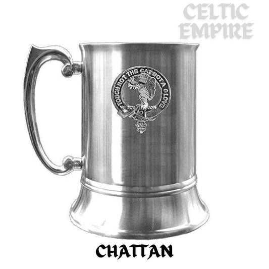 Chattan Scottish Family Clan Crest Badge Tankard